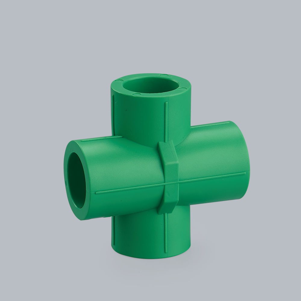 13 DUNYUN Factory Wholesale PPR 4-Way Equal Connector Plastic Tube Smooth Surface Cross Pipe Fittings