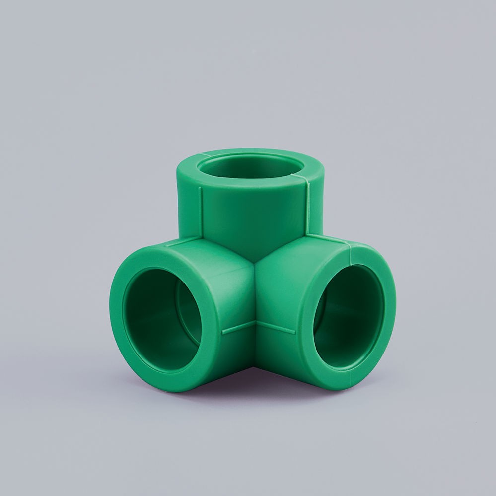 15 Factory Directly Food Grade 3-Way Corner Tee Bend Equal Tee PPR 90 Cross Fittings Plastic Pipe Connector Welding OEM