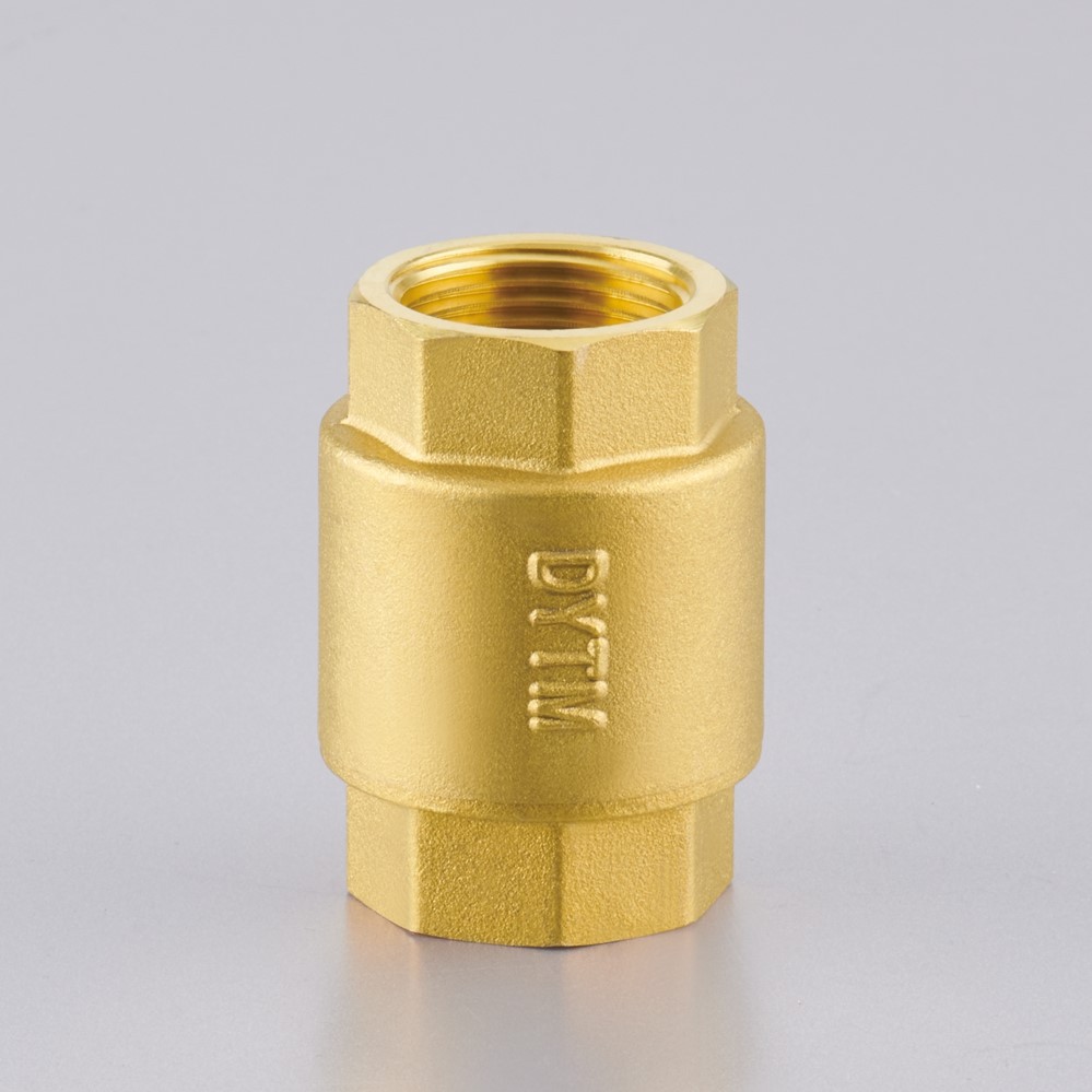 502-2- Wholesale High Quality Brass Vertical Check Valve Non-Return Spring Check Valve for Water Female Male Thread BSP NPT Pump