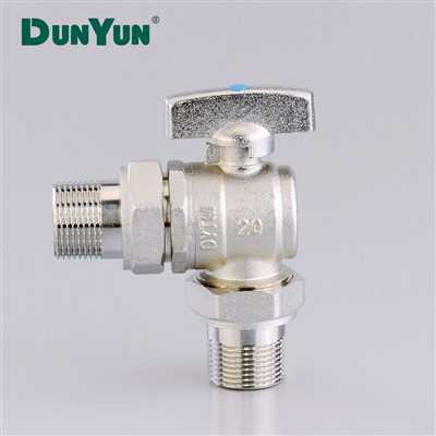Brass Double Union Angle Ball Valve