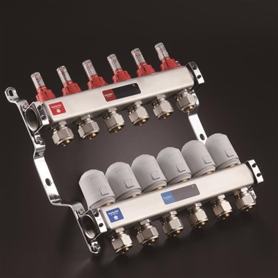 Self Controlled Constant Temperature Underfloor Heating Manifold Water Collector